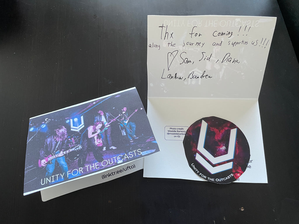 Handwritten "Thank You" Postcard and Sticker